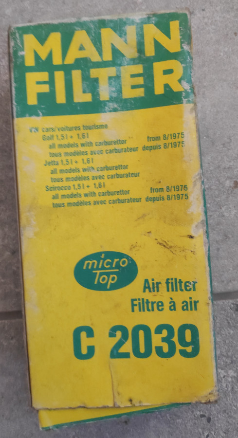 Verpackung Luftfilter